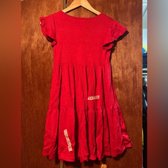 Red Button-Front Dress - Picture 2 of 4